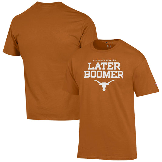 Men's Champion Texas Orange Texas Longhorns Red River Rivalry Slogan T-Shirt