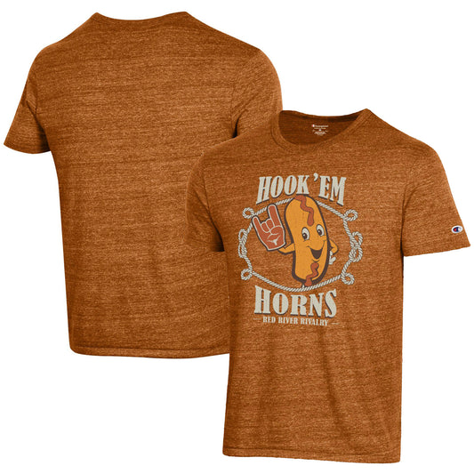 Men's Champion Texas Orange Texas Longhorns Red River Rivalry Tri-Blend T-Shirt