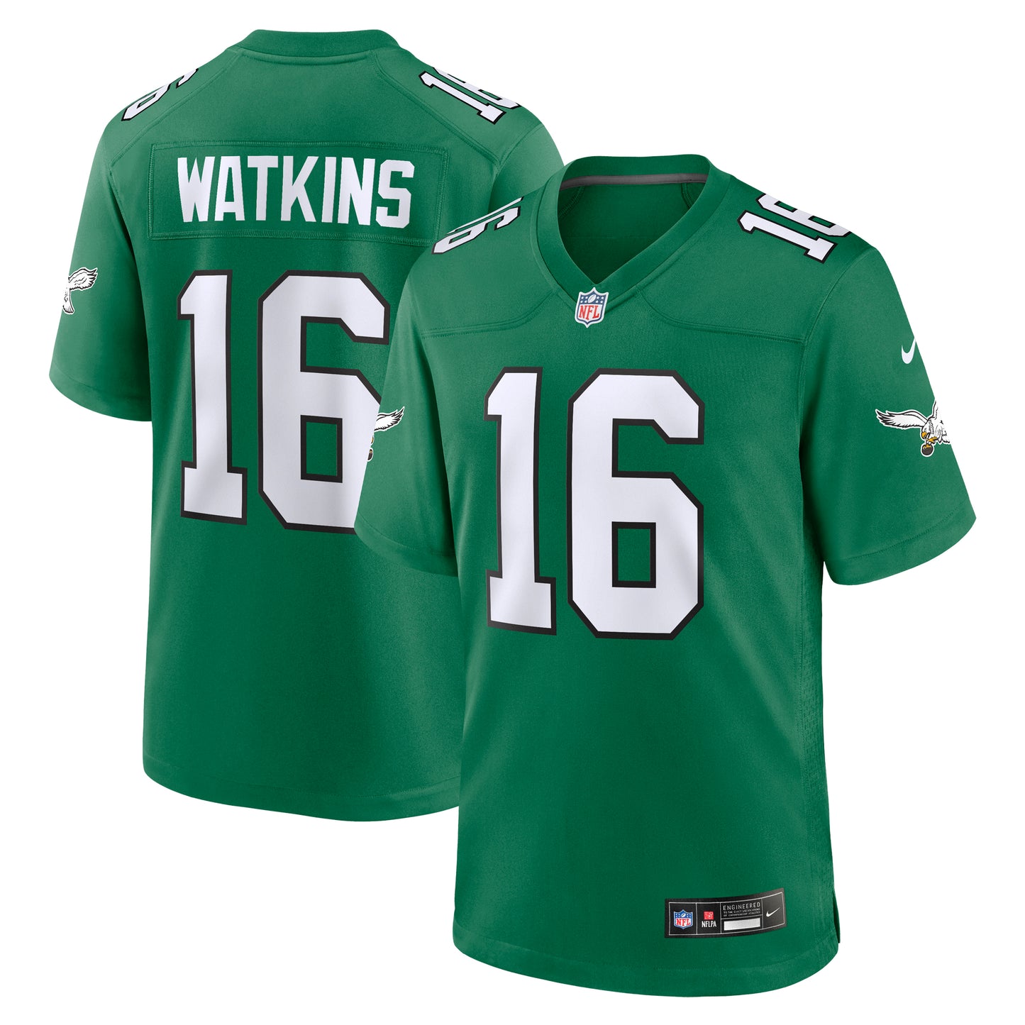 Men's Nike Quez Watkins Kelly Green Philadelphia Eagles Alternate Game Jersey