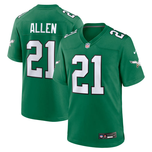 Men's Nike Eric Allen Kelly Green Philadelphia Eagles Alternate Game Jersey