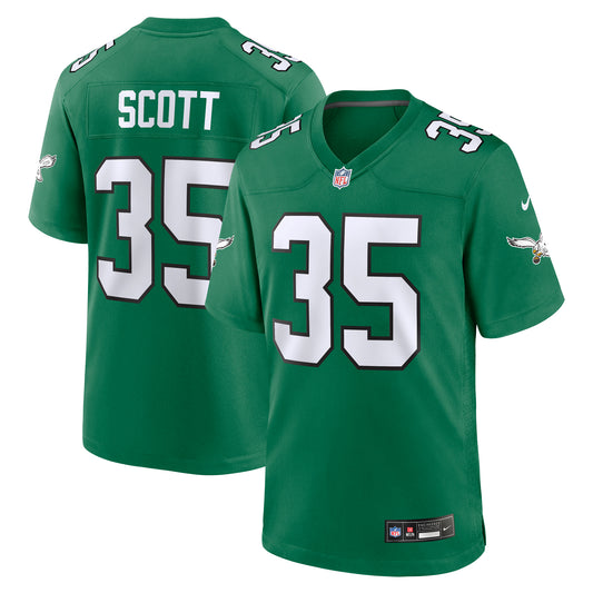 Men's Nike Boston Scott Kelly Green Philadelphia Eagles Alternate Game Jersey