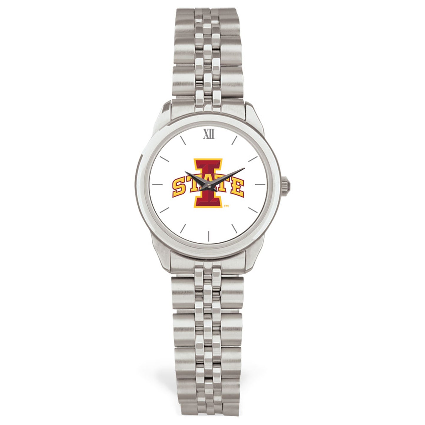 Women's  Silver Iowa State Cyclones Rolled Link Bracelet Wristwatch