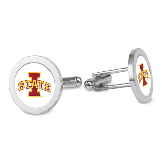 Silver Iowa State Cyclones Cufflinks