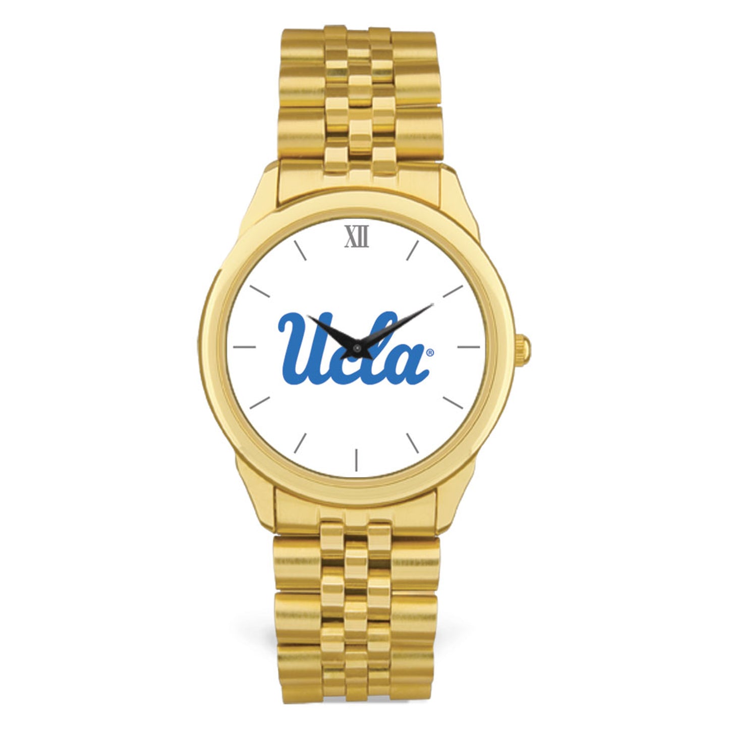 Men's Gold UCLA Bruins Rolled Link Bracelet Wristwatch