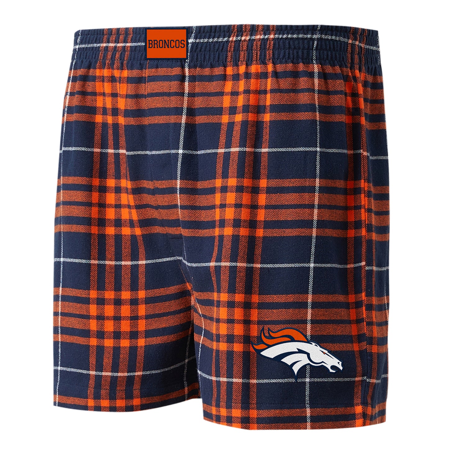 Men's Concepts Sport Navy/Orange Denver Broncos Concord Flannel Boxers