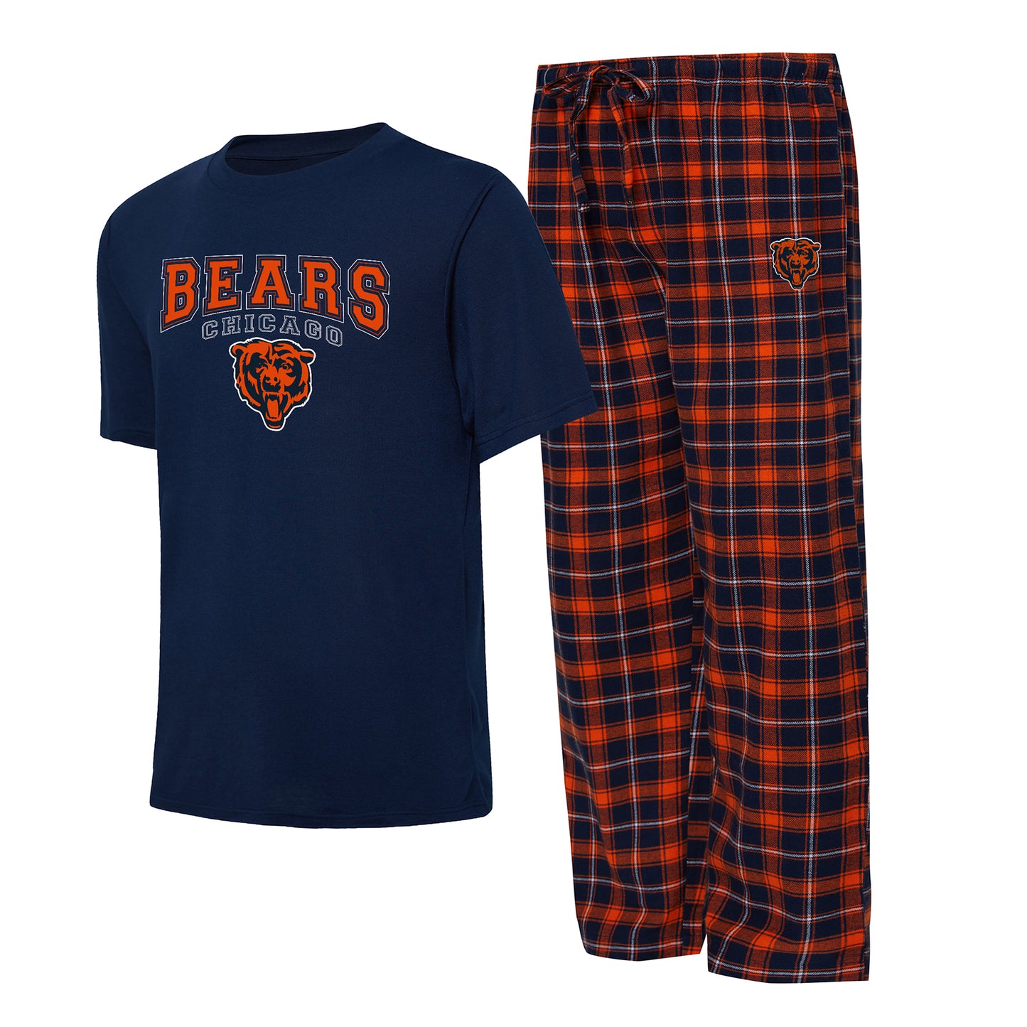 Men's Concepts Sport Navy/Orange Chicago Bears Arctic T-Shirt & Pajama Pants Sleep Set