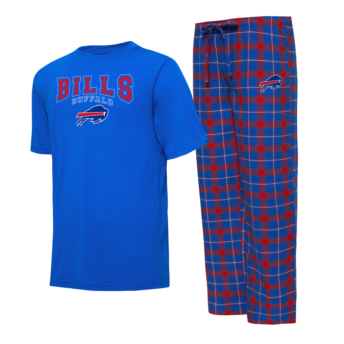 Men's Concepts Sport Royal/Red Buffalo Bills Arctic T-Shirt & Pajama Pants Sleep Set