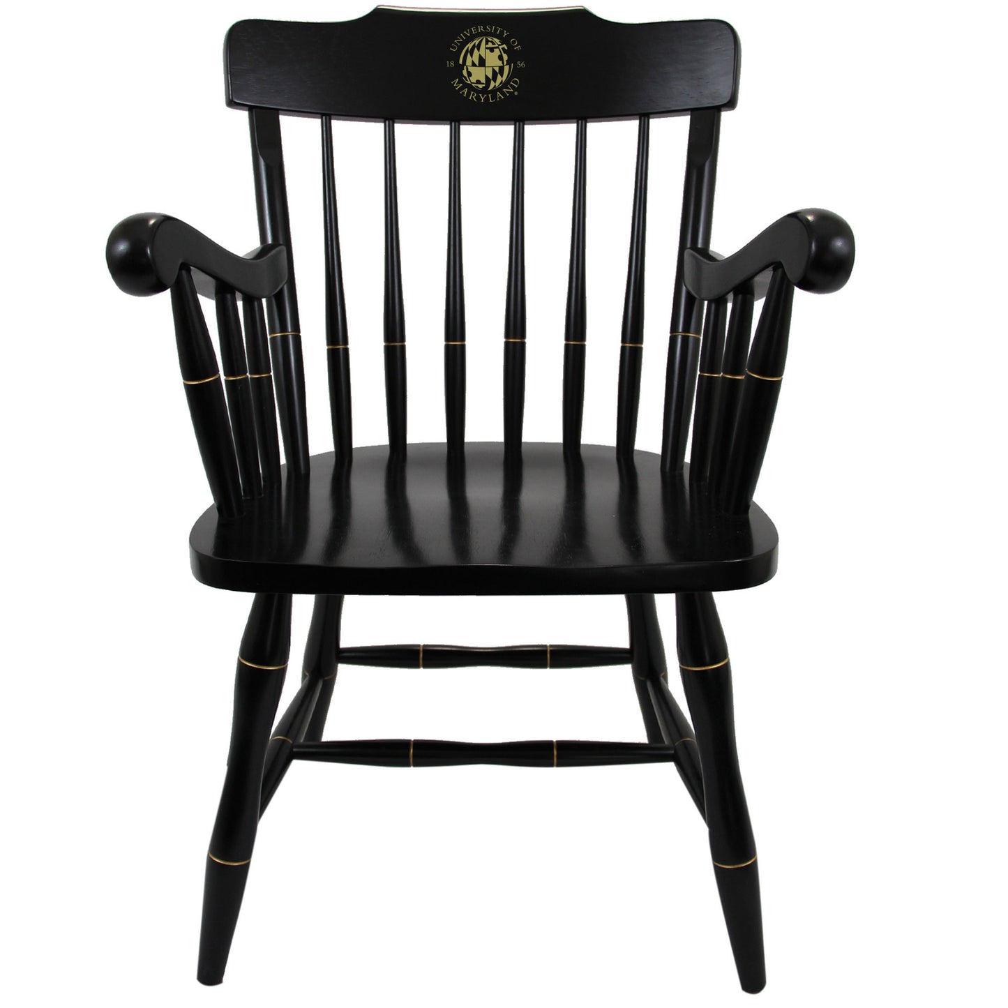 Black Maryland Terrapins Captain's Chair