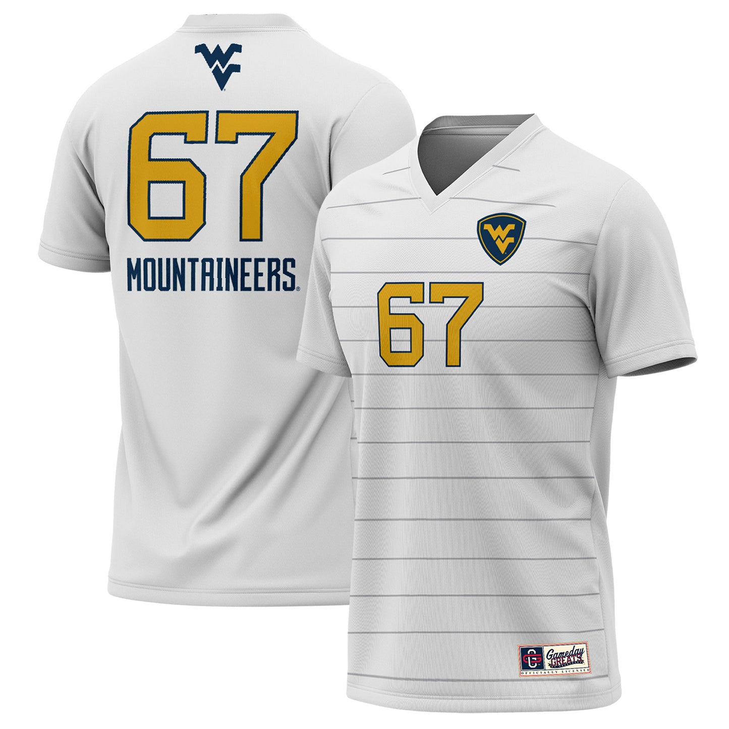 Youth GameDay Greats White West Virginia Mountaineers Lightweight Soccer Jersey