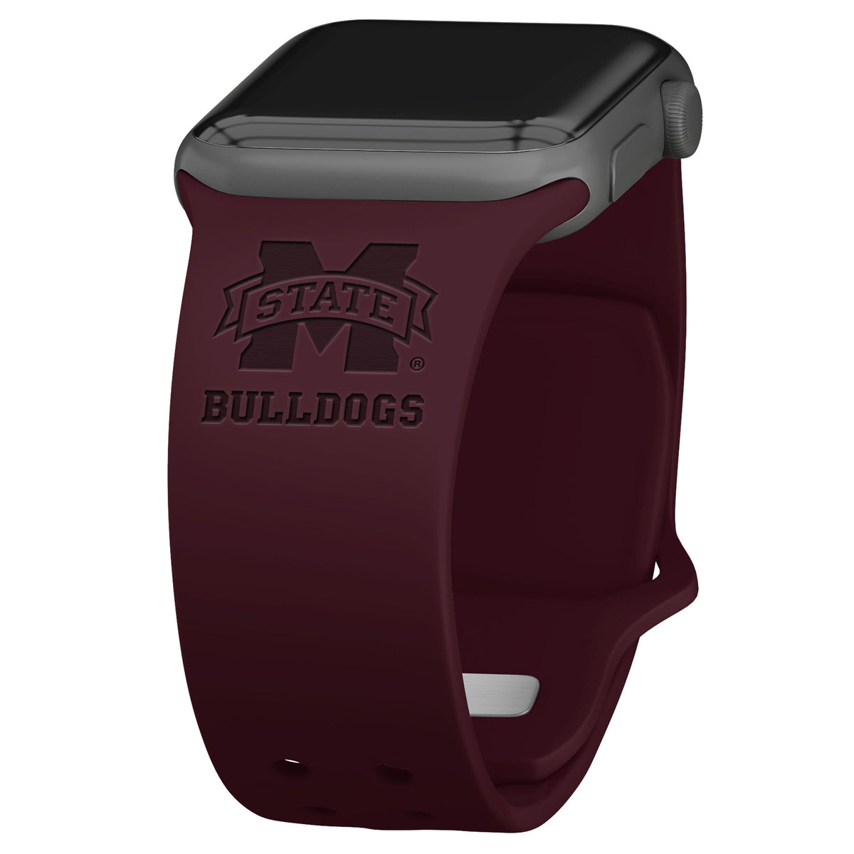 Mississippi State Bulldogs Debossed Silicone Apple Watch Band