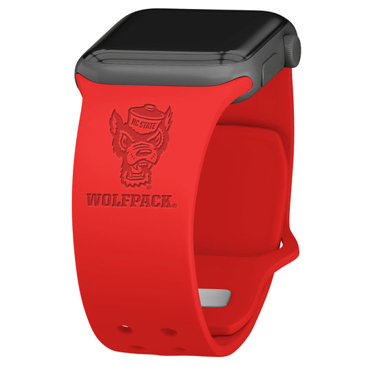 NC State Wolfpack Debossed Silicone Apple Watch Band