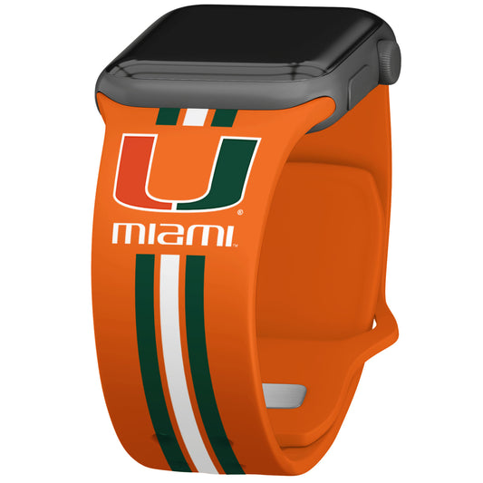 Miami Hurricanes Silicone Apple Watch Band