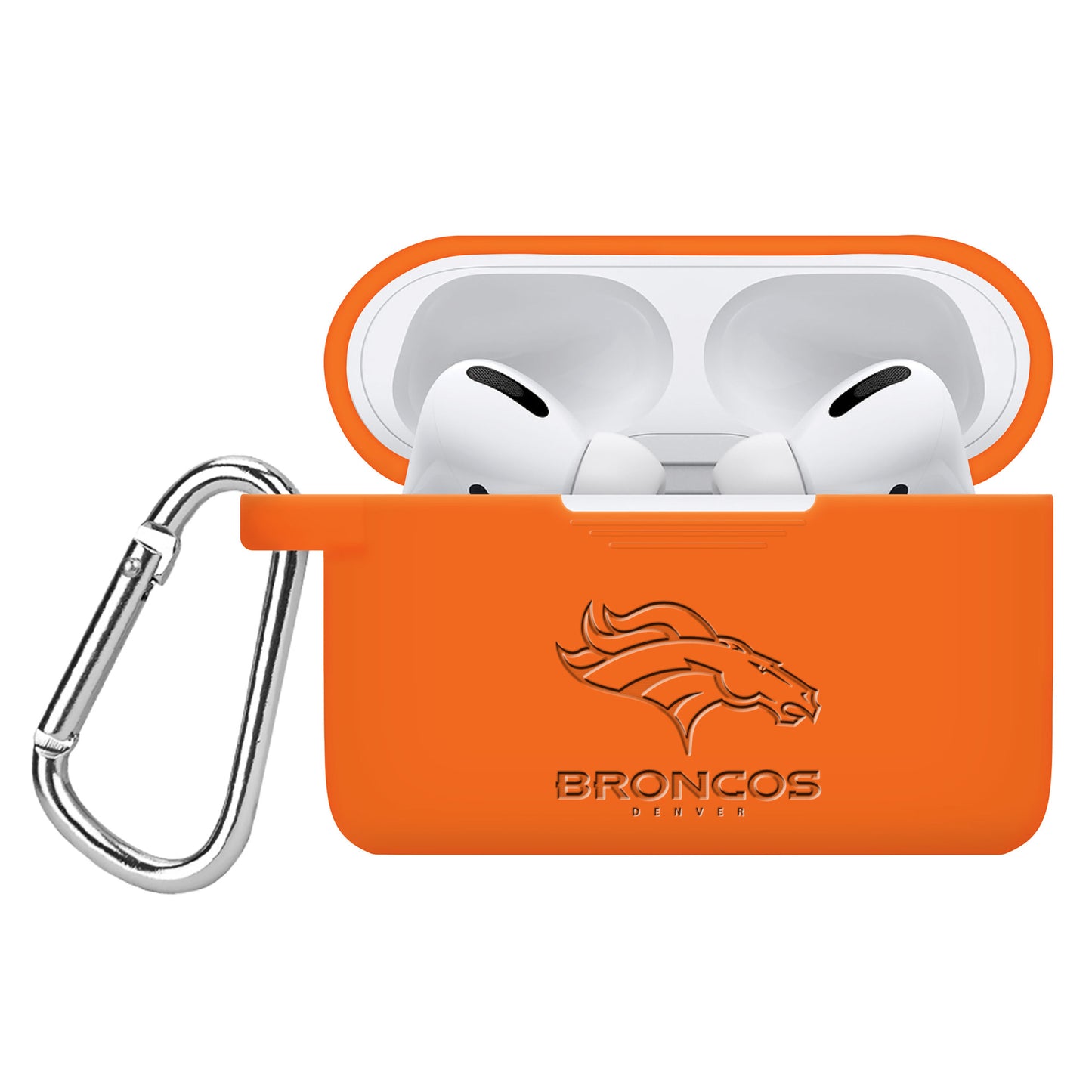 Denver Broncos Debossed Silicone Airpods Pro Case Cover