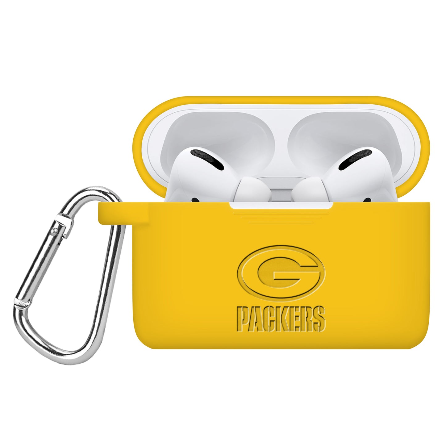 Green Bay Packers Debossed Silicone Airpods Pro Case Cover