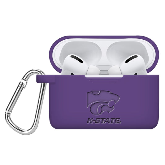 Kansas State Wildcats Debossed Silicone Airpods Pro Case Cover