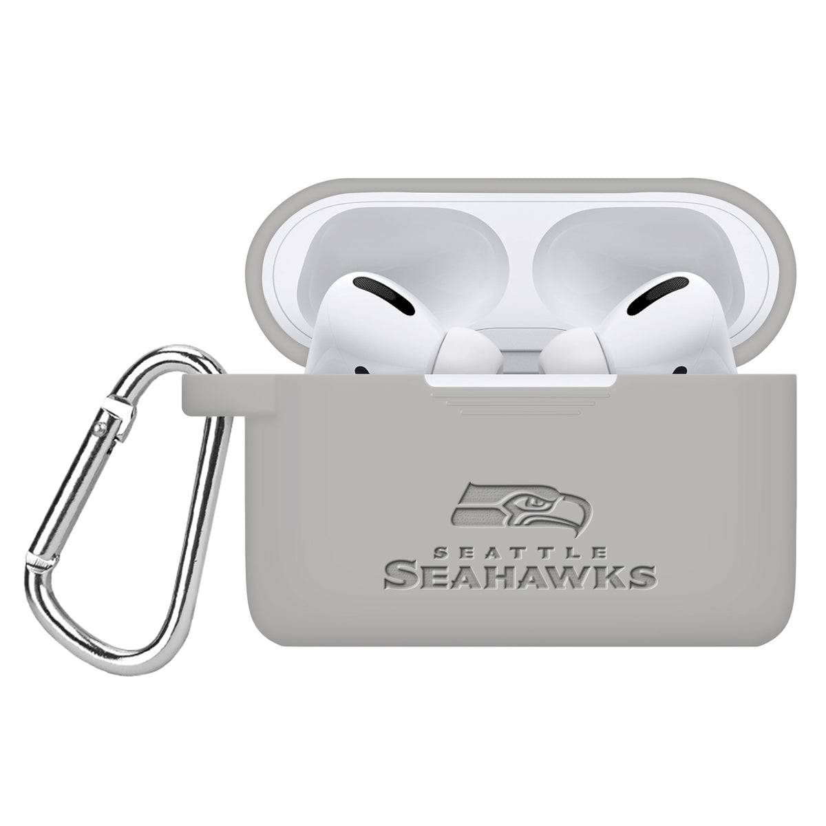 Seattle Seahawks Debossed Silicone Airpods Pro Case Cover