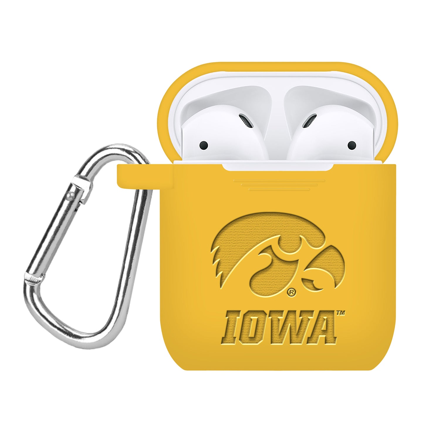 Iowa Hawkeyes Debossed Silicone AirPods Case Cover