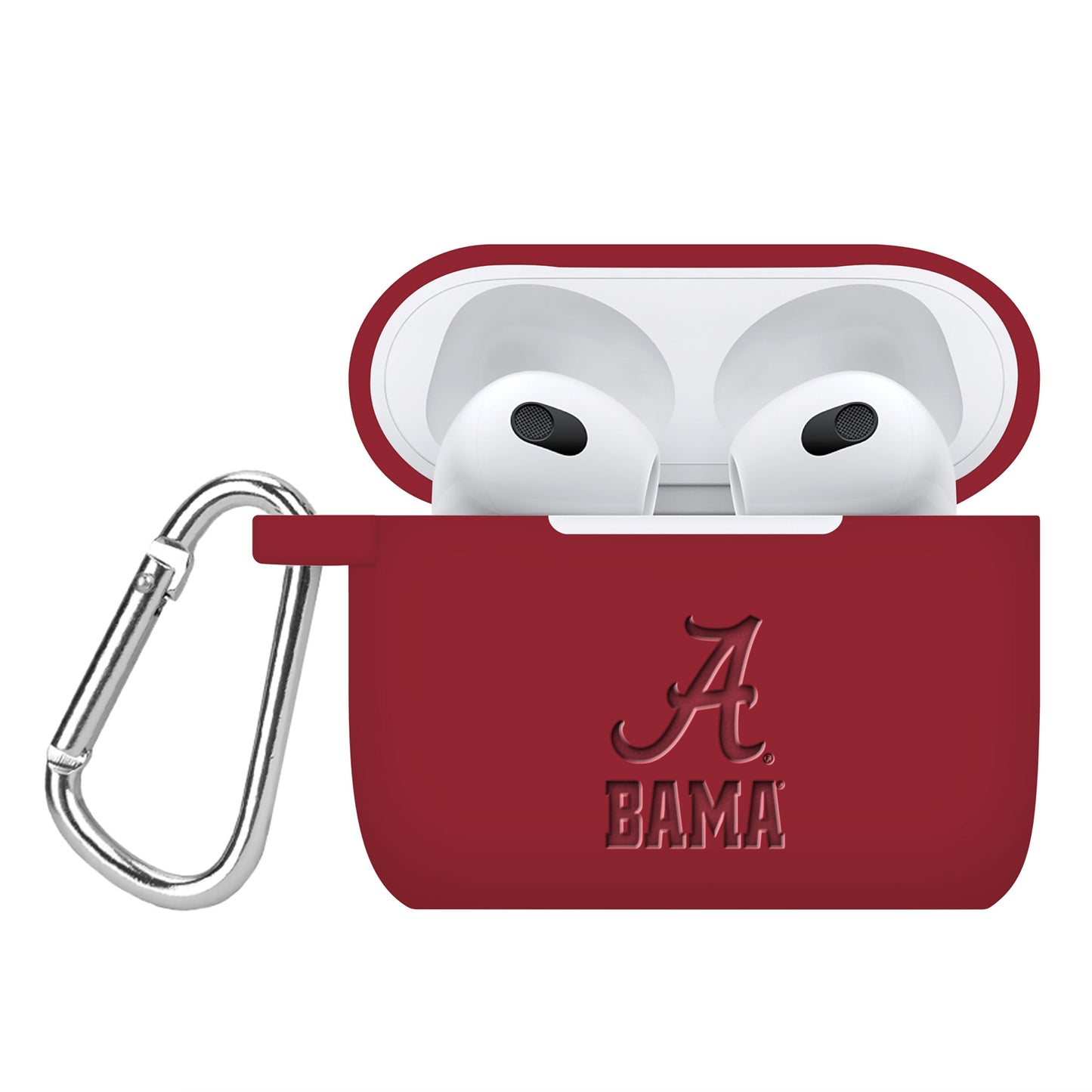 Alabama Crimson Tide Debossed Silicone AirPods Gen Three Case Cover