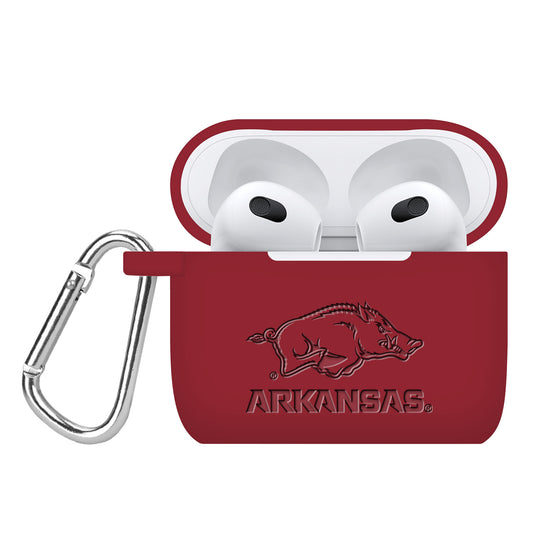 Arkansas Razorbacks Debossed Silicone AirPods Gen Three Case Cover