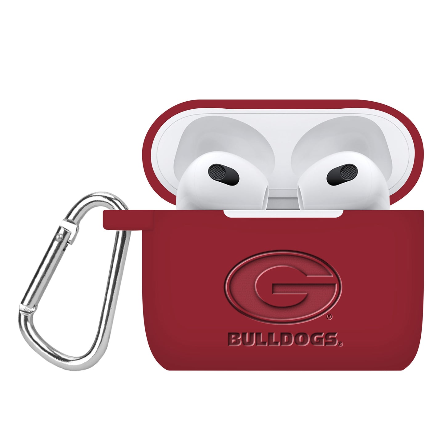 Georgia Bulldogs Debossed Silicone AirPods Gen Three Case Cover