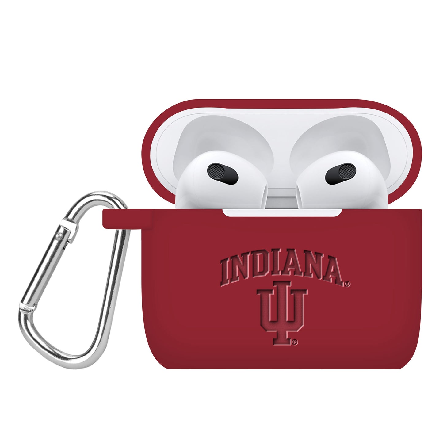 Indiana Hoosiers Debossed Silicone AirPods Gen Three Case Cover