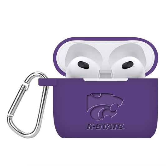 Kansas State Wildcats Debossed Silicone AirPods Gen Three Case Cover