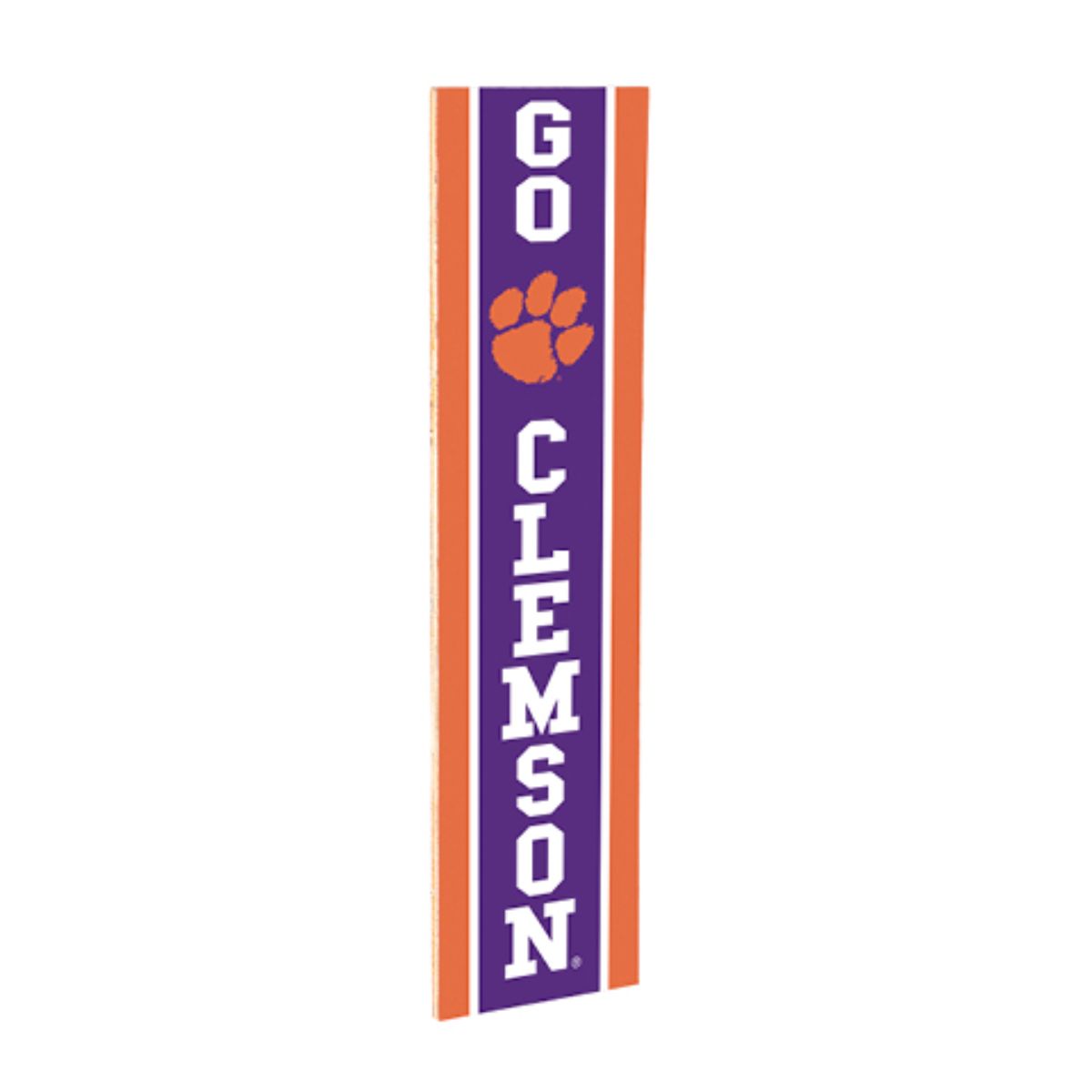 Clemson Tigers 6" x 24" Wood Fan Wall Sign