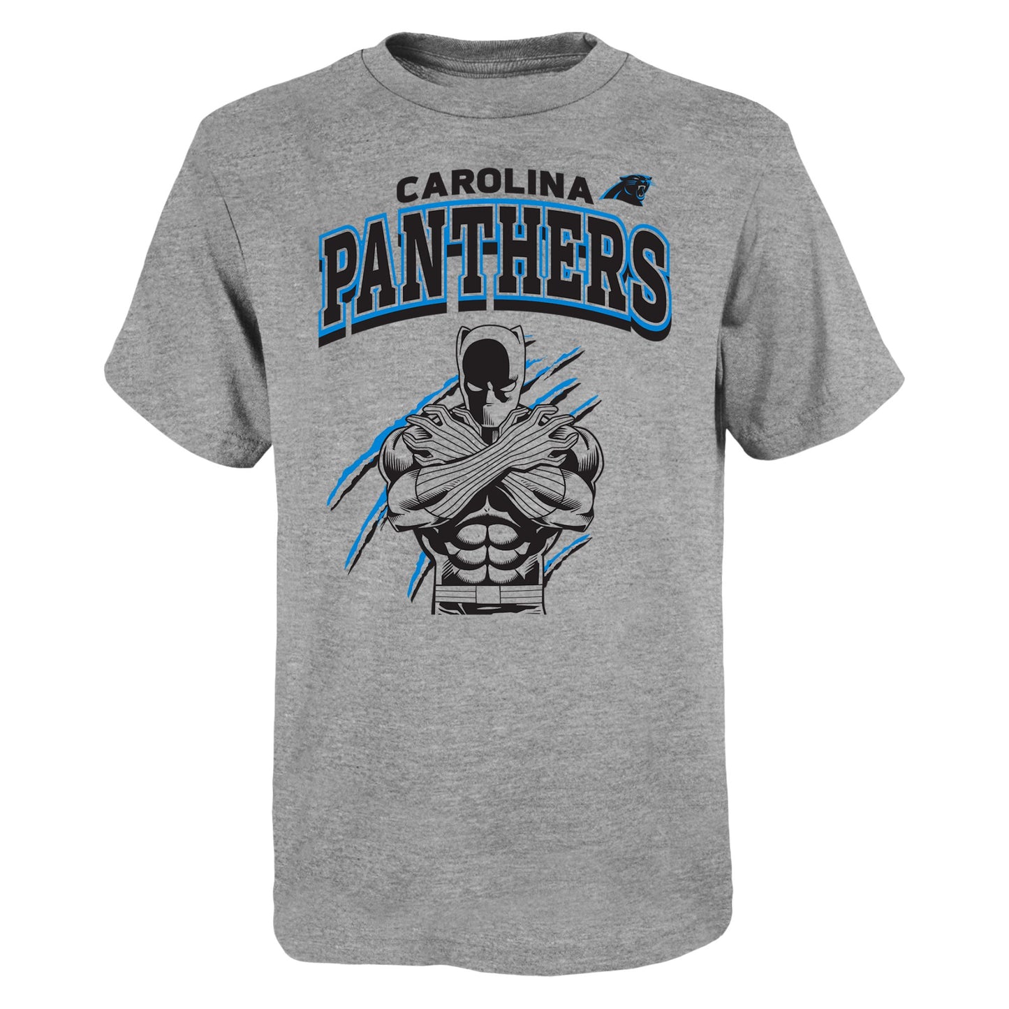 Youth Heather Gray Carolina Panthers Black Panther T-Shirt