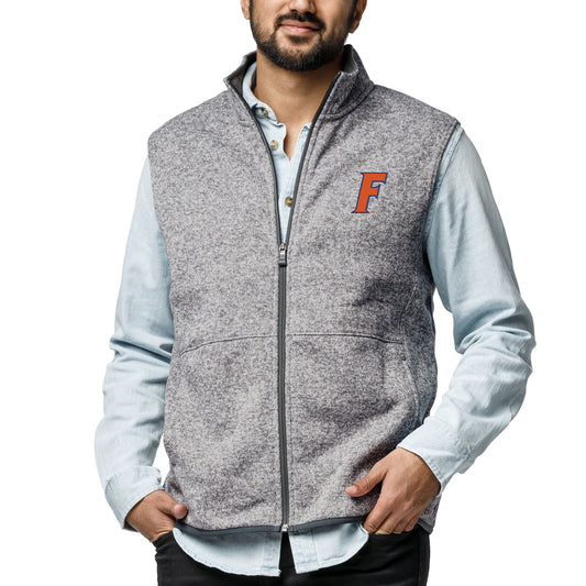 Men's League Collegiate Wear  Heather Gray Florida Gators  Saranac Full-Zip Vest