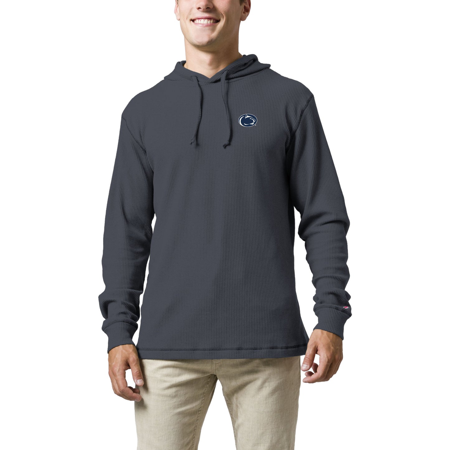Men's League Collegiate Wear  Navy Penn State Nittany Lions  Waffle Knit Pullover Hoodie