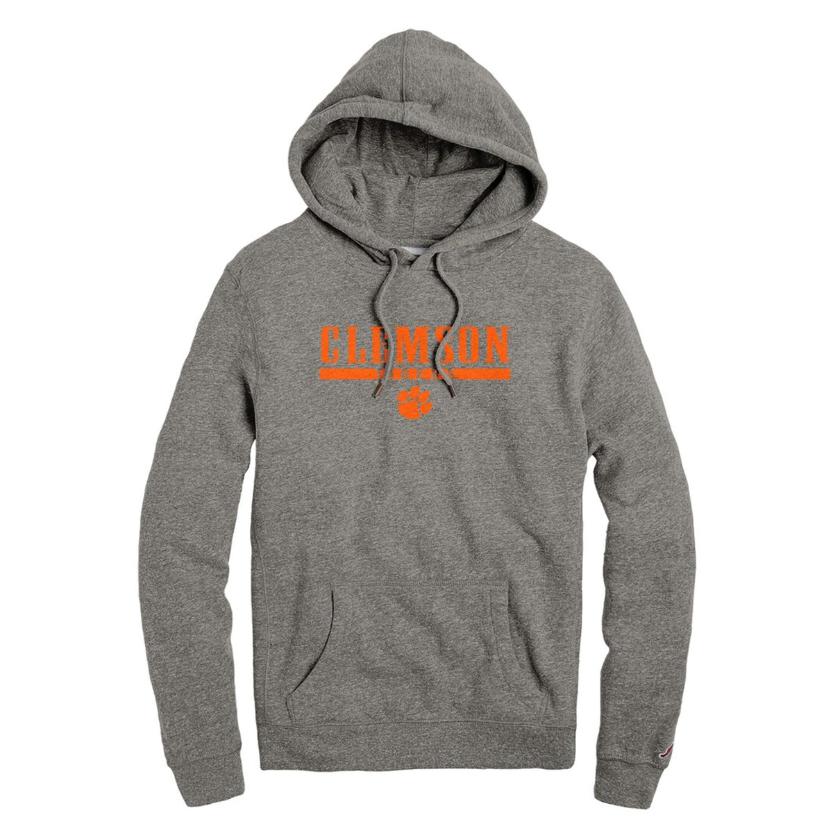 Men's League Collegiate Wear  Heather Gray Clemson Tigers  Heritage Tri-Blend Pullover Hoodie