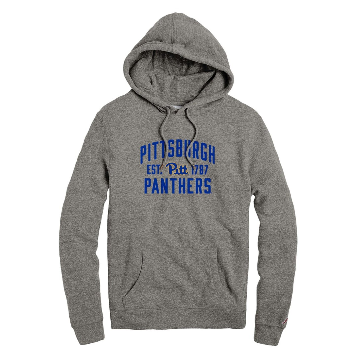 Men's League Collegiate Wear  Heather Gray Pitt Panthers  Heritage Tri-Blend Pullover Hoodie