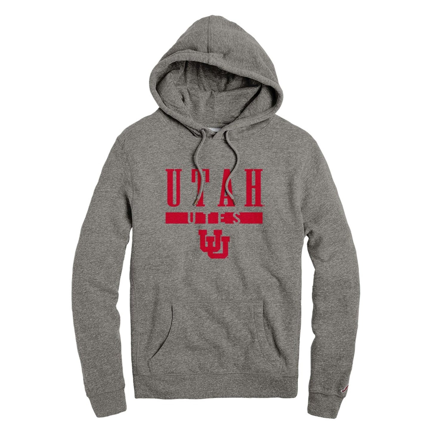 Men's League Collegiate Wear  Heather Gray Utah Utes  Heritage Tri-Blend Pullover Hoodie