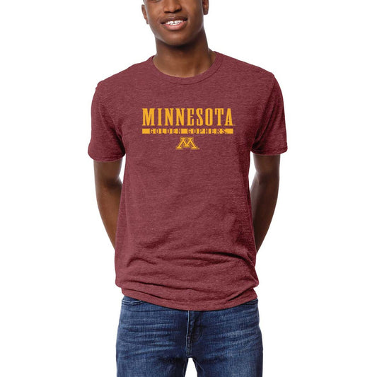 Men's League Collegiate Wear  Maroon Minnesota Golden Gophers  Victory Falls Tri-Blend T-Shirt