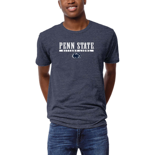 Men's League Collegiate Wear  Heather Navy Penn State Nittany Lions  Victory Falls Tri-Blend T-Shirt