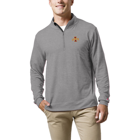 Men's League Collegiate Wear  Gray Iowa State Cyclones  All Day Quarter-Zip Pullover Top