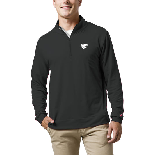 Men's League Collegiate Wear  Black Kansas State Wildcats  All Day Quarter-Zip Pullover Top