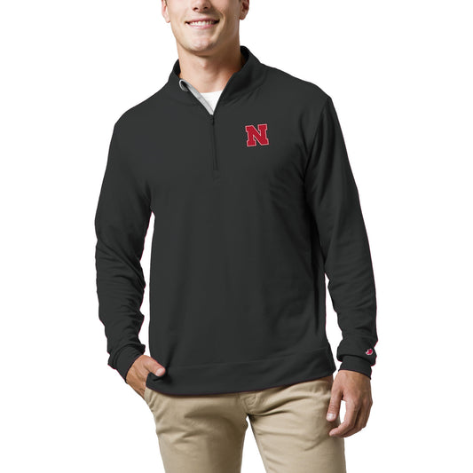 Men's League Collegiate Wear  Black Nebraska Huskers  All Day Quarter-Zip Pullover Top
