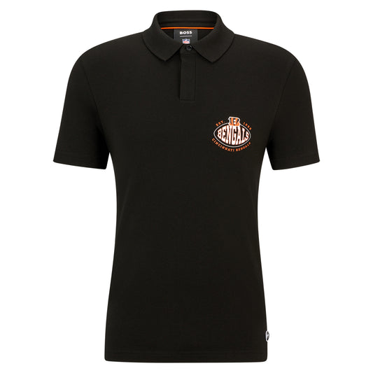 Men's BOSS X NFL  Black Cincinnati Bengals Polo