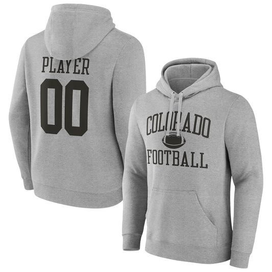 Men's  Gray Colorado Buffaloes Football Pick-A-Player NIL Gameday Tradition Pullover Hoodie