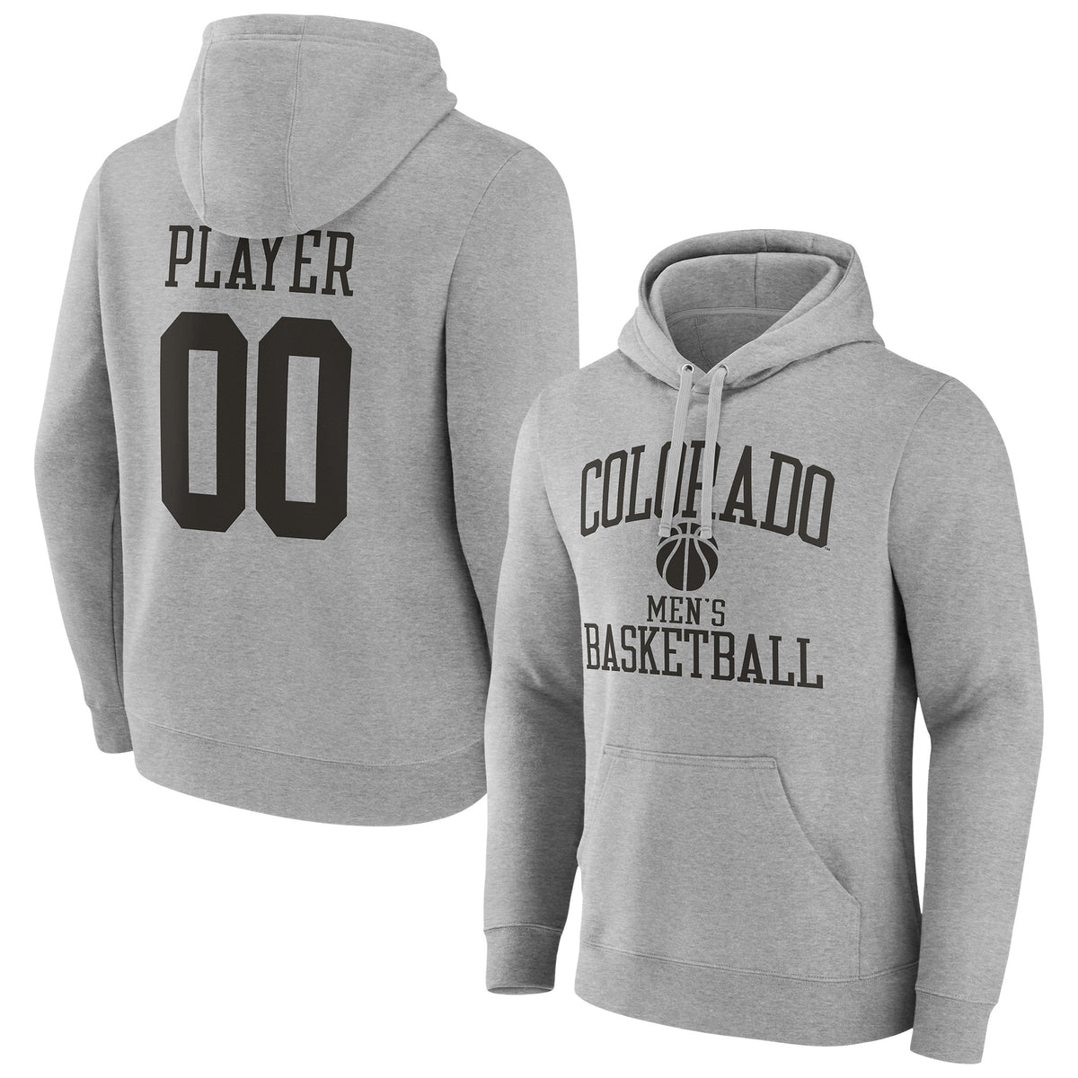 Men's  Gray Colorado Buffaloes Men's Basketball Pick-A-Player NIL Gameday Tradition Pullover Hoodie