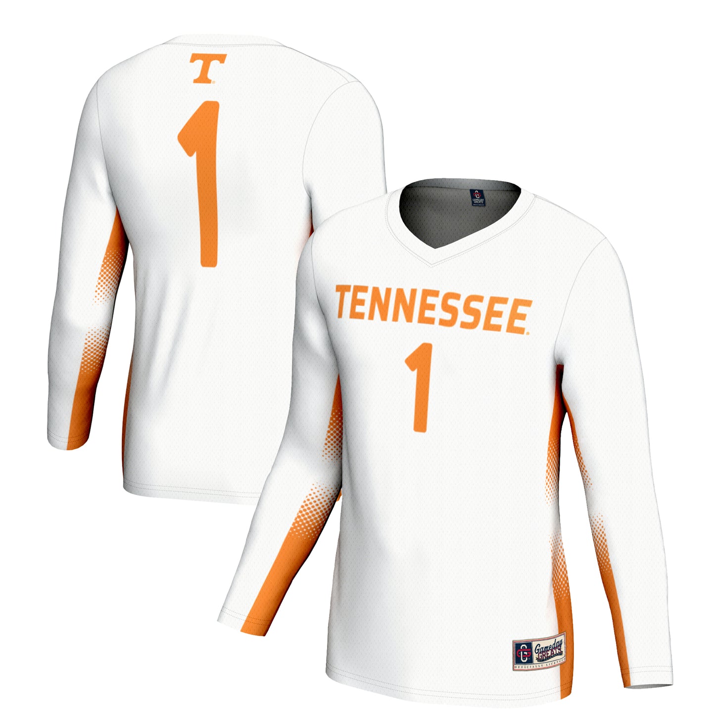 Unisex GameDay Greats #1 White Tennessee Volunteers Lightweight Volleyball Jersey