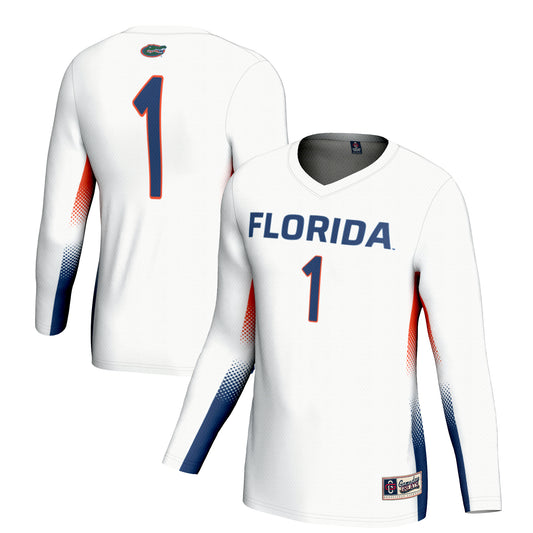 Unisex GameDay Greats #1 White Florida Gators Lightweight Volleyball Jersey