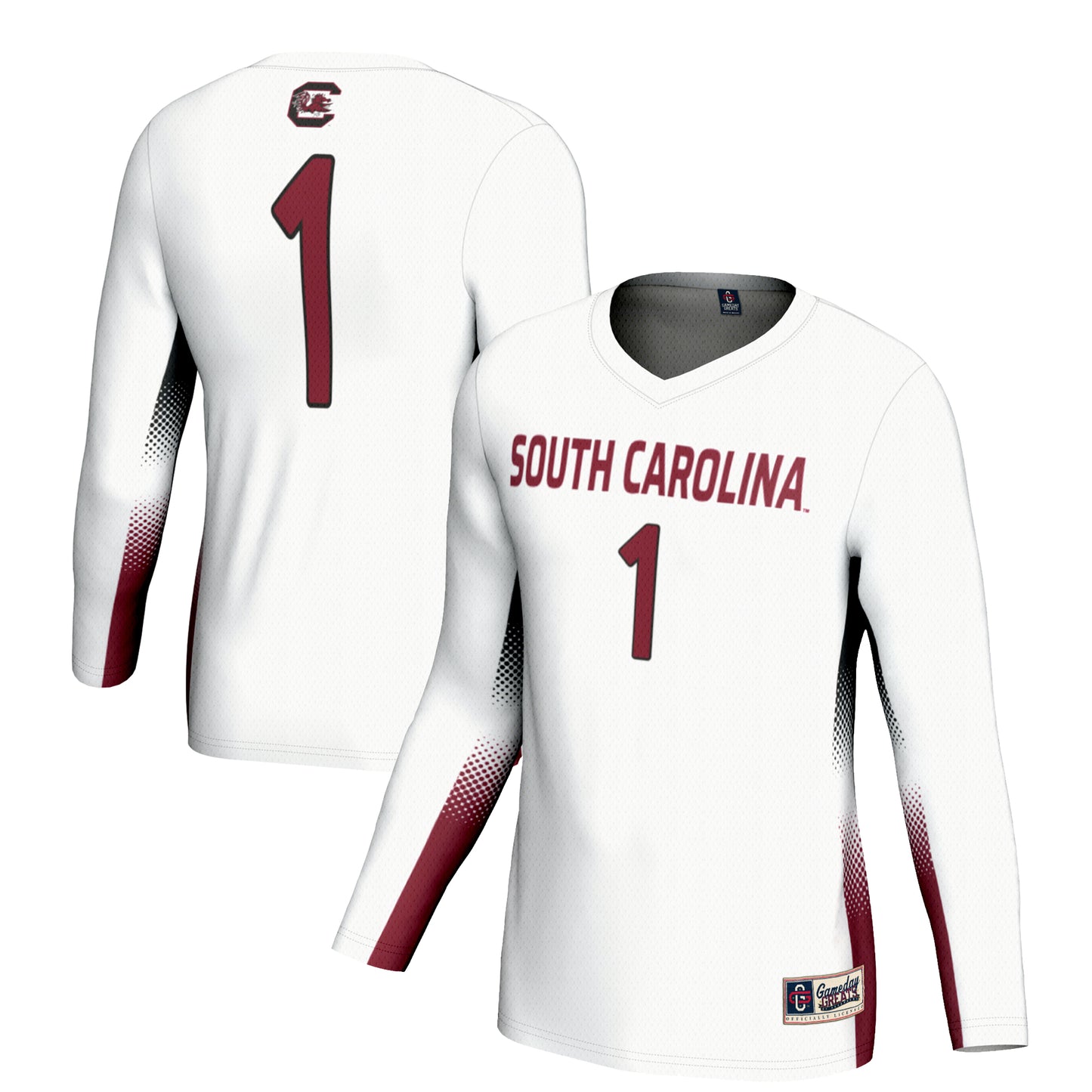 Unisex GameDay Greats #1 White South Carolina Gamecocks Lightweight Volleyball Jersey