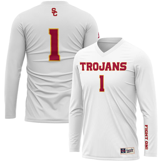 Youth GameDay Greats #1 White USC Trojans  Lightweight Volleyball Jersey