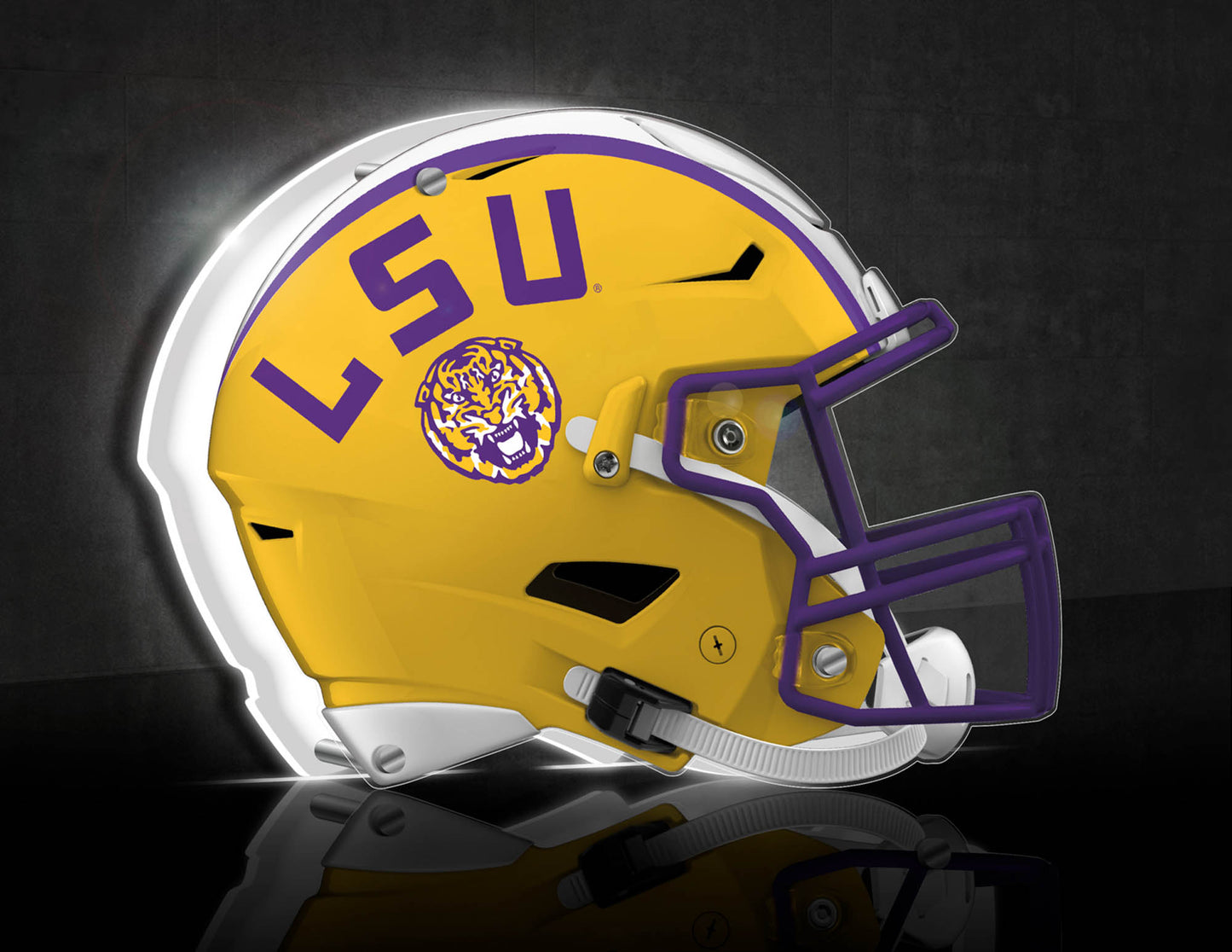 LSU Tigers LED Helmet Tabletop Sign