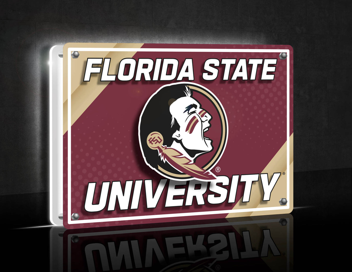 Florida State Seminoles LED Rectangle Tabletop Sign