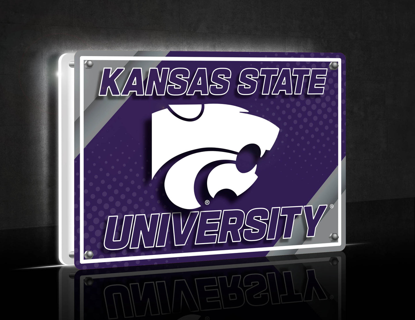 Kansas State Wildcats LED Rectangle Tabletop Sign