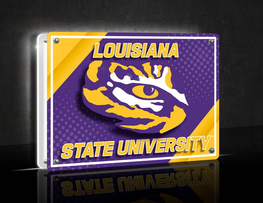 LSU Tigers LED Rectangle Tabletop Sign