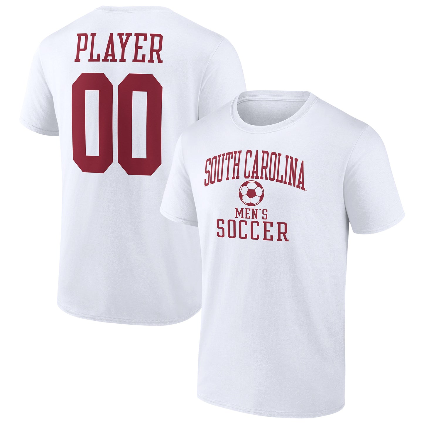 Men's  White South Carolina Gamecocks Men's Soccer Pick-A-Player NIL Gameday Tradition T-Shirt